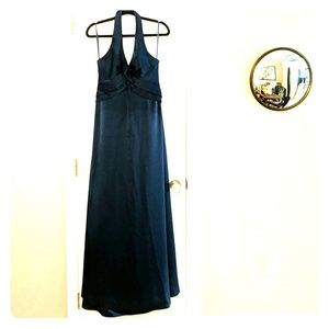 Long navy BCBG halter dress size 4